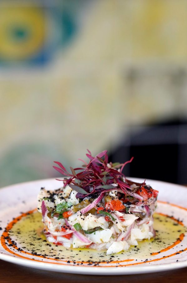 Ceviche fresco no restaurante Lago Lisboa, Campo Grande